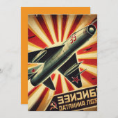 MiG-15  Sovjet Propaganda Poster Kaart (Voorkant / Achterkant)