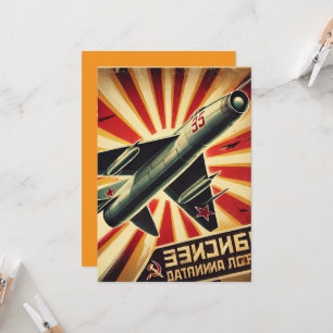MiG-15 Sovjet Propaganda Poster Kaart