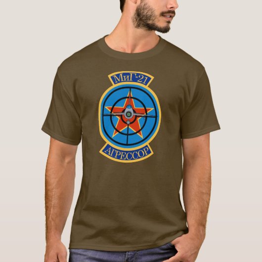 MiG-21 Aggressor Logo (Russisch) T-shirt (Voorkant)