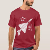 Mig-21 Russisch Jet Vuurster T-shirt (Voorkant)
