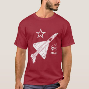 Mig-21 Russisch Jet Vuurster T-shirt