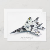 Mig-29 Fulcrum C Oekraïense luchtmacht Briefkaart (Voorkant / Achterkant)
