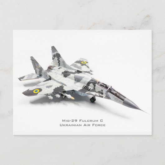 Mig-29 Fulcrum C Oekraïense luchtmacht Briefkaart (Voorkant)
