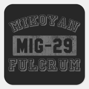 MIG-29 Fulcrum Vierkante Sticker