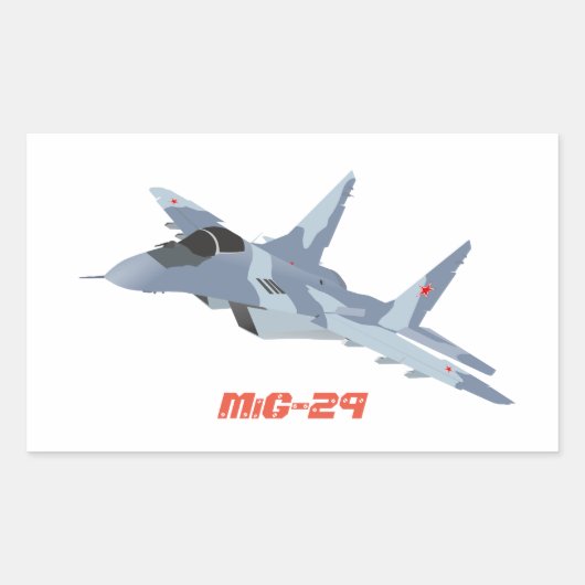 MiG-29 Jet Fighter Sticker (Voorkant)