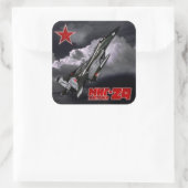 MiG-29 Vierkante Sticker (Tas)