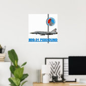 MiG-31 Foxhound-afdrukken Poster (Thuiskantoor)