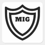 MIG-lasschildbadge Vierkante Sticker (Voorkant)