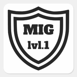 MIG lvl.1 Welding Shield Welder Achievement Vierkante Sticker