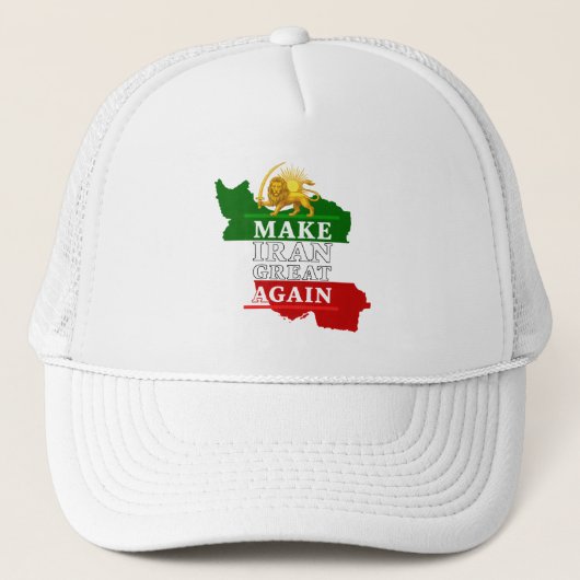 MIGA Shir o Khorshid - Make Iran Great Again Trucker Pet (Voorkant)