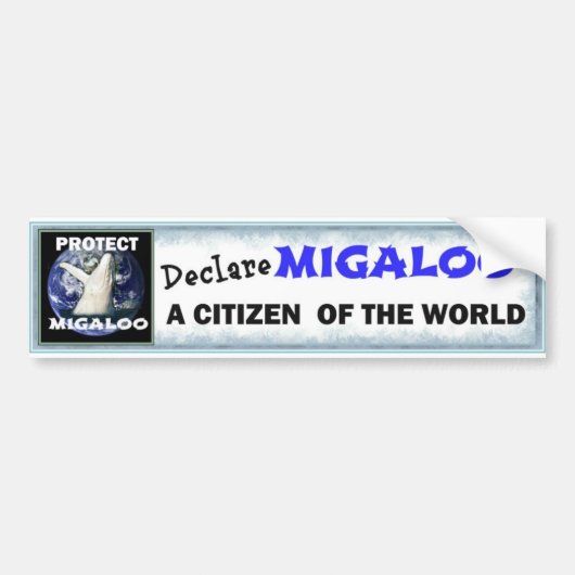 MIGALOO-BUMPERSTICKER BUMPERSTICKER (Voorkant)