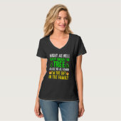 Might As Well Sleep Under The Tree  Christmas Paja T-shirt (Voorkant volledig)