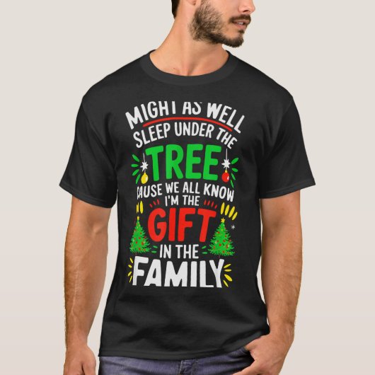 Might As Well Sleep Under The Tree Shirt Christmas (Voorkant)