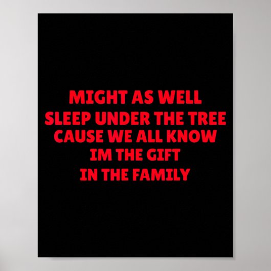 Might As Well Sleep Under Tree Funny Golden Child Poster (Voorkant)