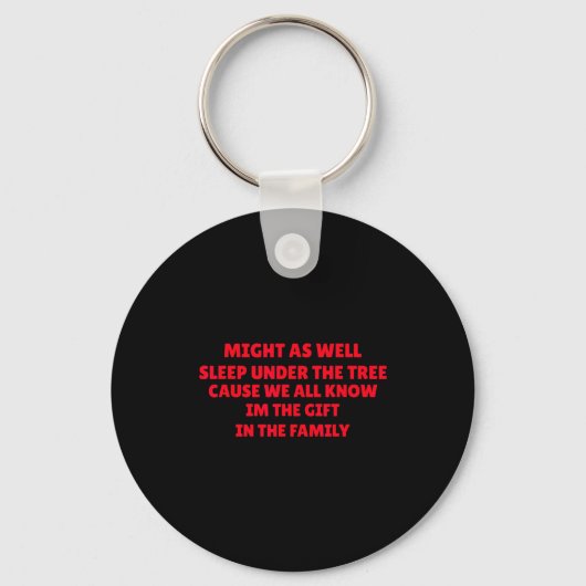 Might As Well Sleep Under Tree Funny Golden Child  Sleutelhanger (Voorkant)
