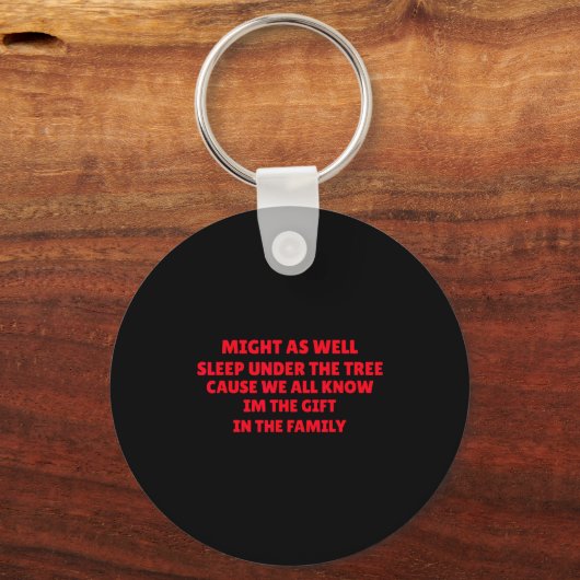Might As Well Sleep Under Tree Funny Golden Child  Sleutelhanger (Voorkant)