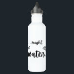 “…might be water…” Funny Cruise Tumbler Waterfles<br><div class="desc">Keep them guessing with this minimalist, humorous stainless steel tumbler for cruising or any event. The front features the phrase “…might be water…” in a clean script with a tilted umbrella accent. On the back, personalize two lines with your event details—perfect for group trips, birthdays at sea, anniversaries, or family...</div>