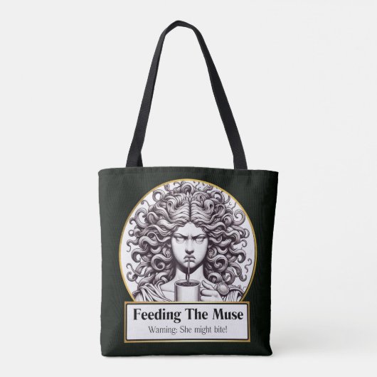 Might Bite: The Grumpy Muse Chronicles Tote Bag (Achterkant)