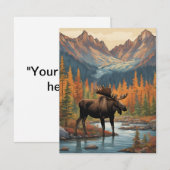 Might eland berg notitiekaartje (Voorkant / Achterkant)