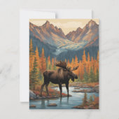 Might moose berg notitiekaartje (Voorkant)