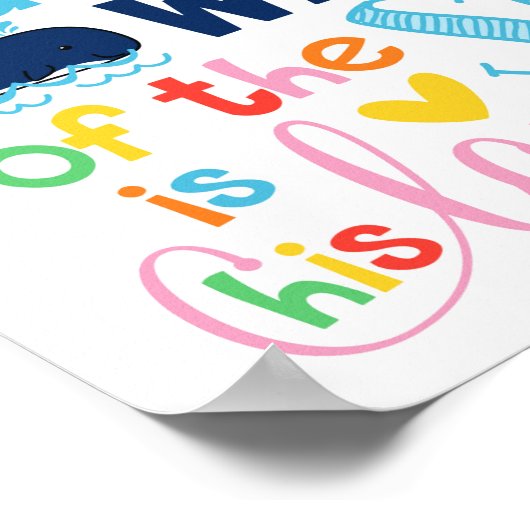 Mightier dan de golven in de Zee Kinder Bijbel Poster (Hoek)