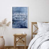 Mightier dan de golven van het Zee, psalm 93:4 Poster