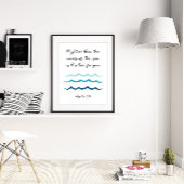 Mightier dan de golven van het Zee, psalm 93:4 Poster