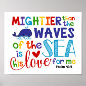 Mightier dan de Kinder golven Christelijk Poster (Voorkant)