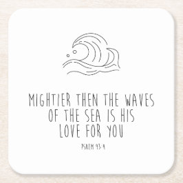 Mightier than the waves of the sea kartonnen onderzetters