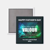 MIGHTS MAN VAN VALOR Happy Vaderdag Magneet (Voorkant / Achterkant)