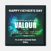 MIGHTS MAN VAN VALOR Happy Vaderdag Magneet (Voorkant)