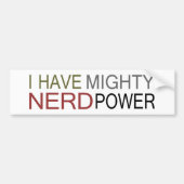 MIGHTS NERD POWER BUMPERSTICKER (Voorkant)