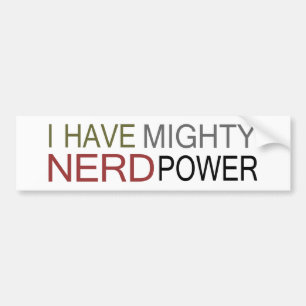 MIGHTS NERD POWER BUMPERSTICKER