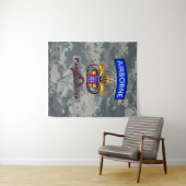 Mighty 82nd Airborne Division Silver Chute Wandkleed (In Situ (horizontaal))