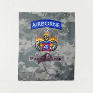 Mighty 82nd Airborne Division Silver Chute Wandkleed