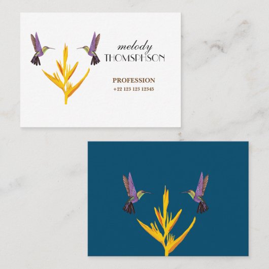 Mighty, 8,9 x 6,4 cm, standaard matte visitekaartje (Voorkant / Achterkant)