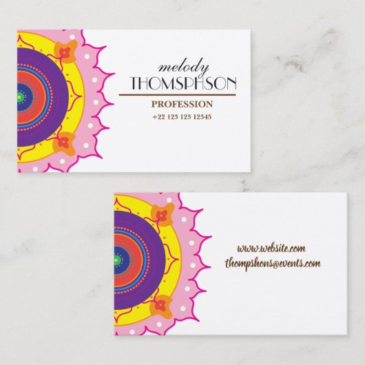 Mighty, 8,9 x 6,4 cm, standaard matte visitekaartje (Voorkant / Achterkant)