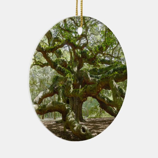 Mighty Angel Oak Keramisch Ornament (Rechts)