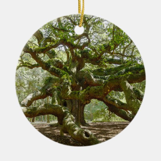 Mighty Angel Oak Keramisch Ornament (Voorkant)