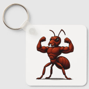 Mighty Ant – Cartoon Strong Ant Illustration Sleutelhanger