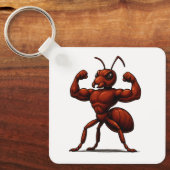 Mighty Ant – Cartoon Strong Ant Illustration Sleutelhanger (Voorkant)
