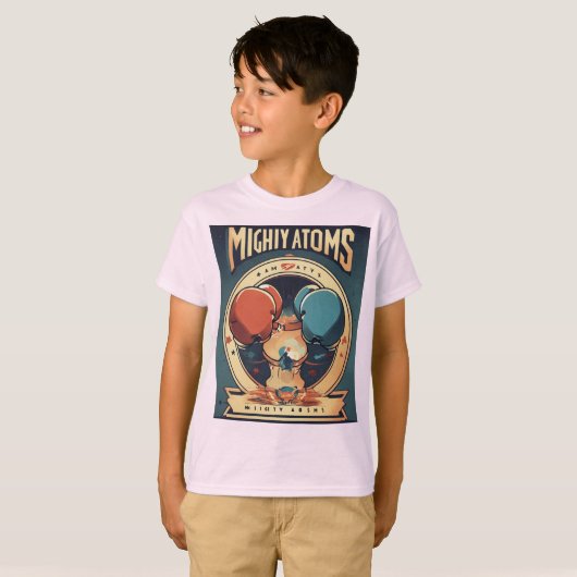 Mighty Atoms – Abstract Logo for a Modern Women's  T-shirt (Voorkant volledig)