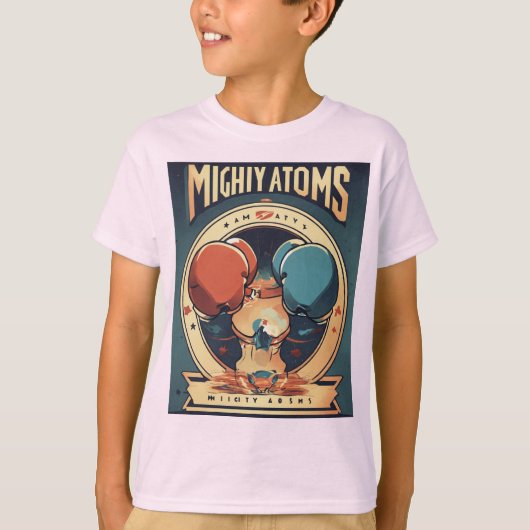 Mighty Atoms – Abstract Logo for a Modern Women's T-shirt (Voorkant)