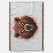 Mighty Bear – Raw Strength of Nature Deken (Voorkant Verticaal)