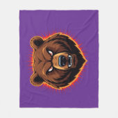 Mighty Bear – Raw Strength of Nature Fleece Deken (Voorkant)