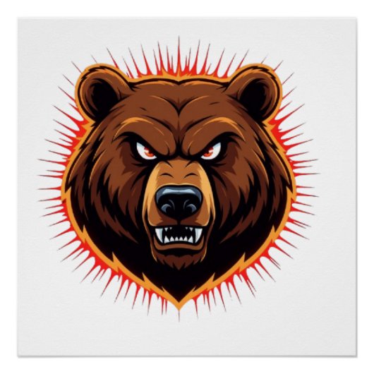 Mighty Bear – Raw Strength of Nature Perfect Poster (Voorkant)