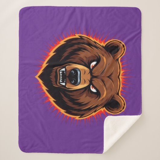 Mighty Bear – Raw Strength of Nature Sherpa Deken (Voorkant)