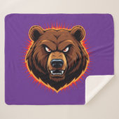 Mighty Bear – Raw Strength of Nature Sherpa Deken (Voorkant (horizontaal))