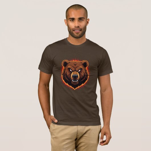 Mighty Bear – Raw Strength of Nature T-shirt (Voorkant volledig)