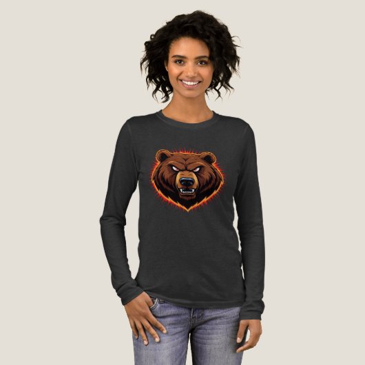 Mighty Bear – Raw Strength of Nature Tri-Blend Shirt (Voorkant)